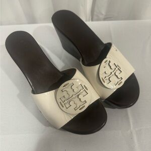 Tory Burch Leather Wedges